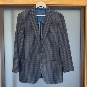 Peter Millar Brown Checkered Blazer